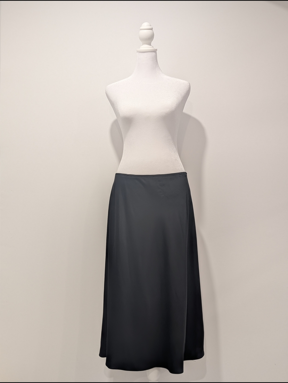 Up! Satin Midi Skirt - Black